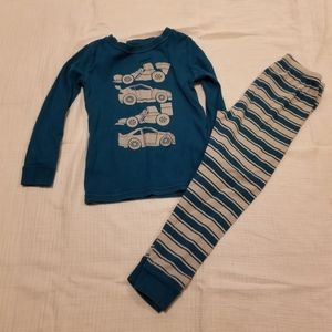10/$25 Teal Race Car Pajamas with Striped Pants